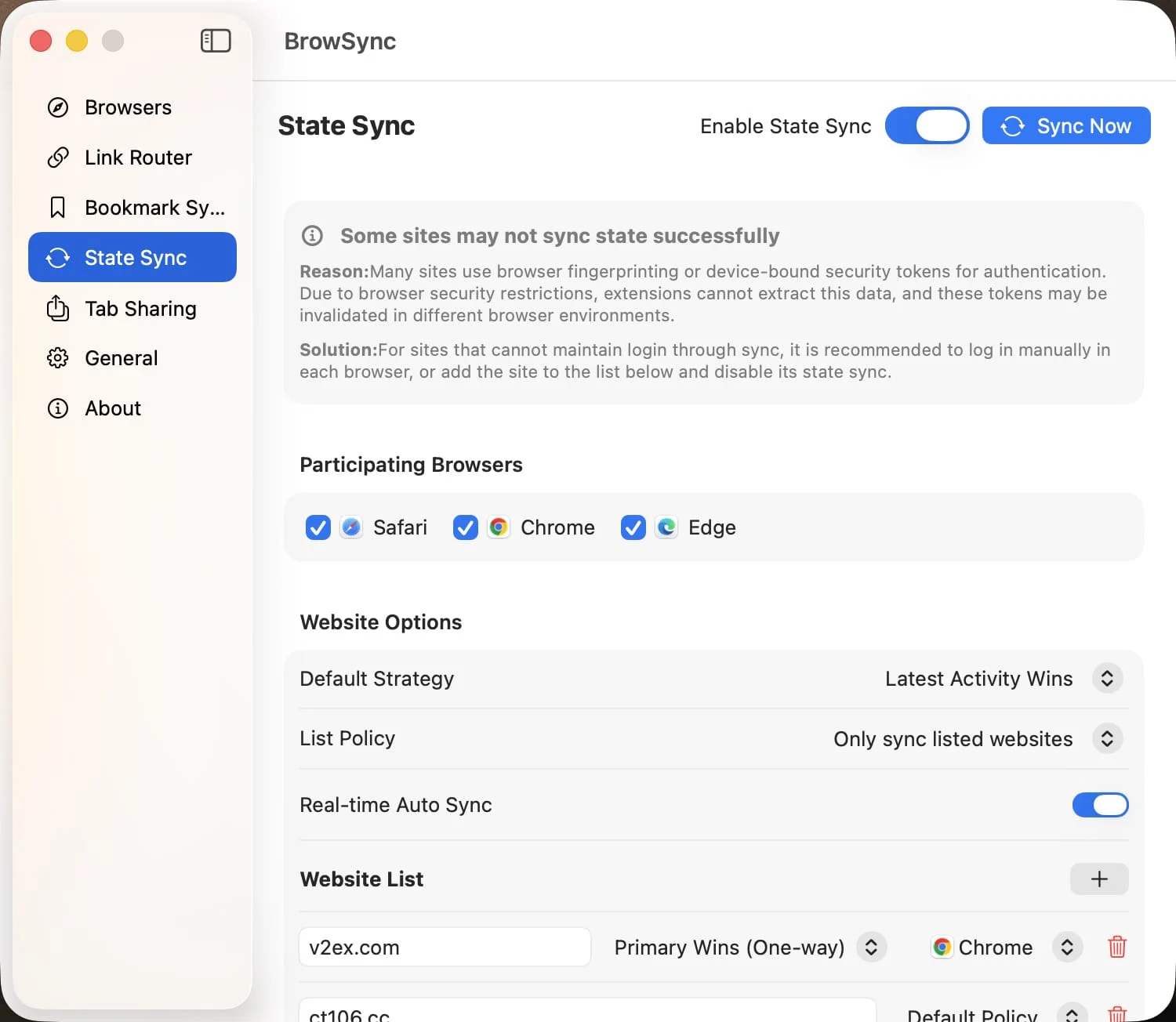BrowSync 截图