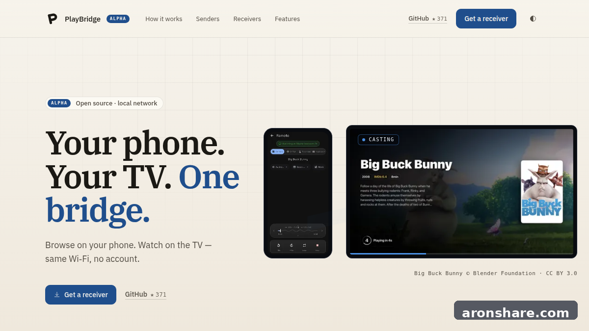 PlayBridge 跨平台开源本地投屏工具，支持 Android TV、Apple TV 与 DLNA
