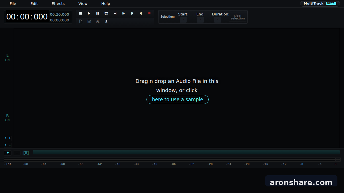 AudioMass 免费开源在线音频编辑器，支持剪辑、录音与多轨编辑