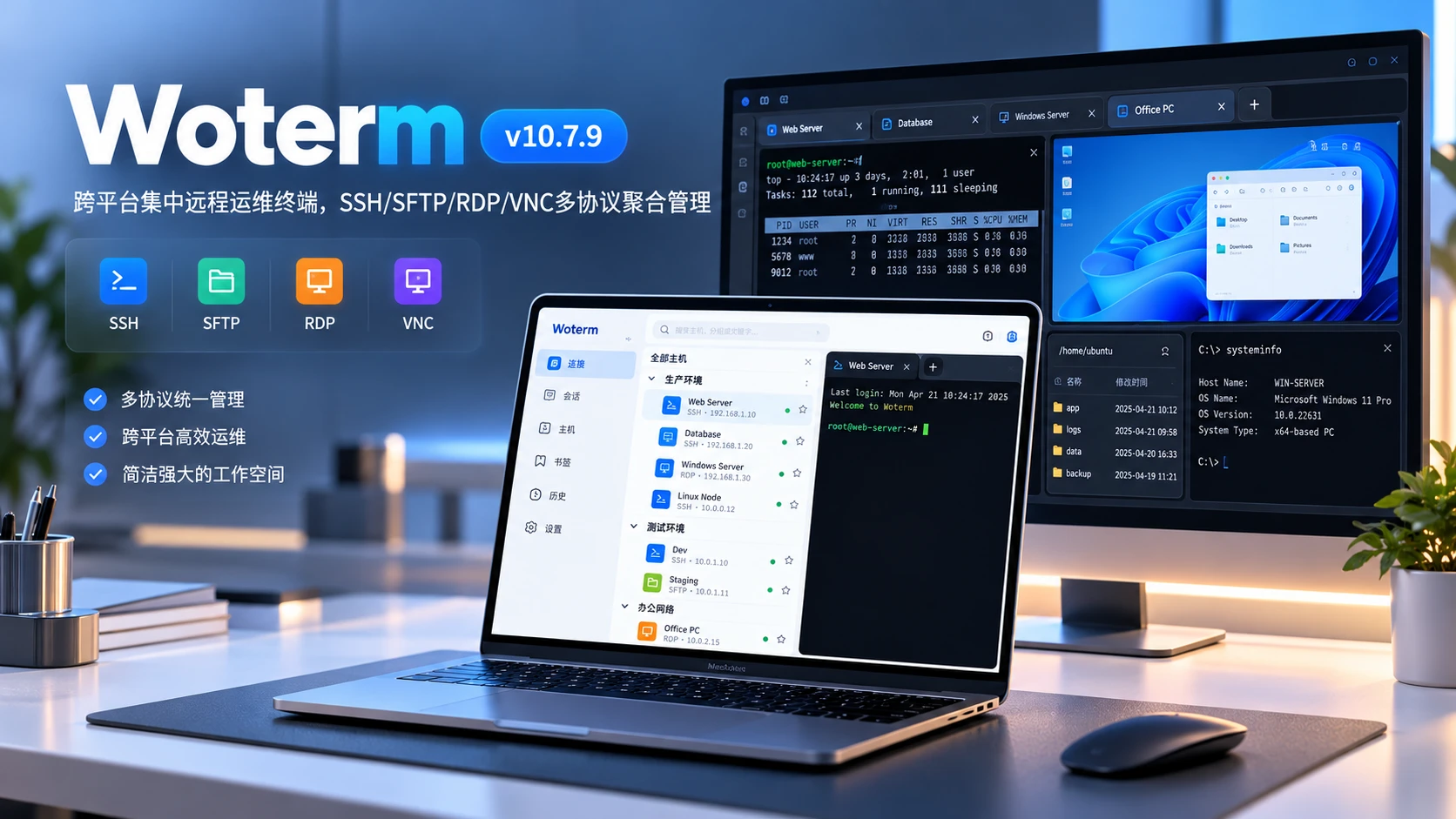 Woterm 远程管理终端工具 v10.7.9 官方便携版